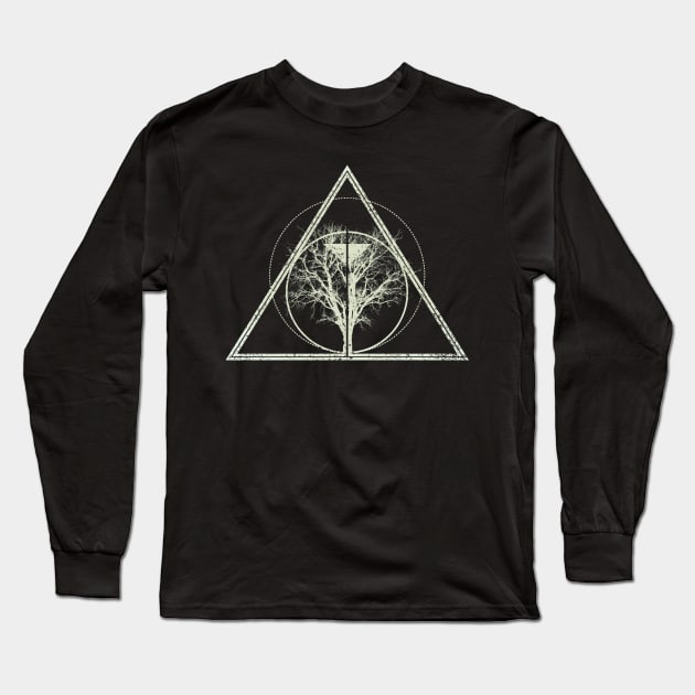 Tree of life / knowledge | Bodhi tree | Geometric design Long Sleeve T-Shirt by ZuskaArt